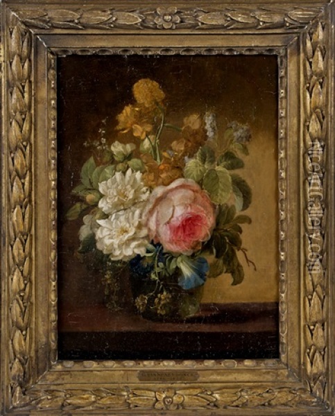 Still Life Of A Vase Of Flowers Oil Painting - Gerard Van Spaendonck