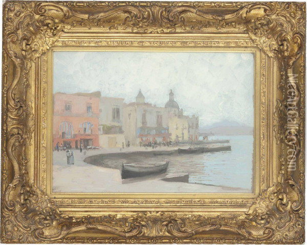 Pozzuoli, Naples Oil Painting - Alexander Mann