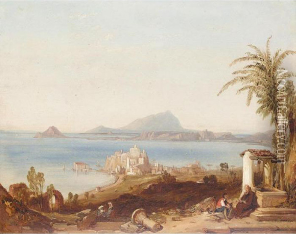 The Bay Of Baia From Pozzuoli Oil Painting - William Clarkson Stanfield