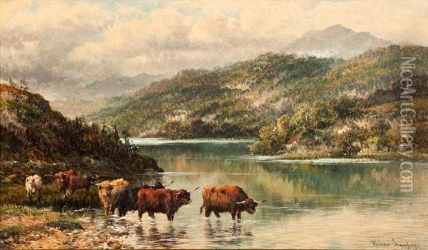 Loch Katrine Oil Painting - William Langley