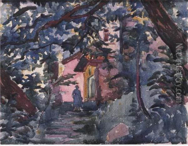 Kapelle Im Wald Oil Painting - Giovanni Giacometti