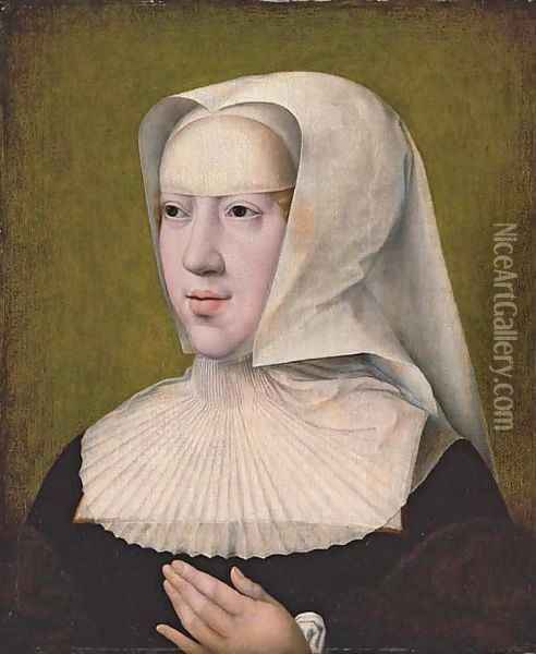 Portrait of the Archduchess Margaret of Austria (1480-1530) Oil Painting - Bernard Van Orley