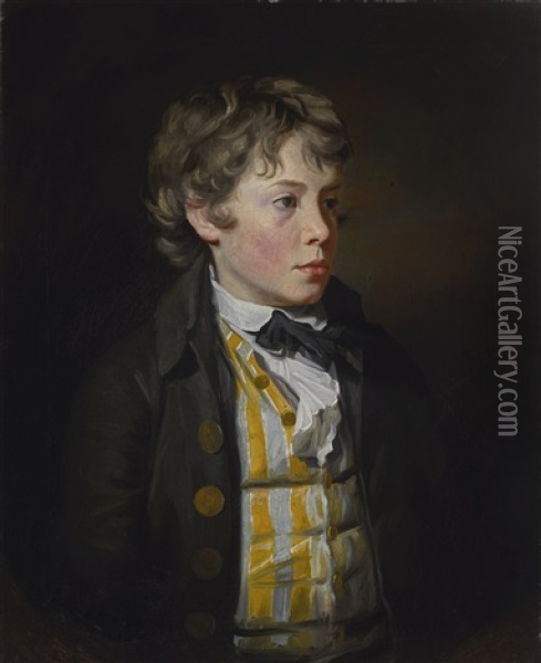 Portrait Of A Boy In A Striped Waistcoat Oil Painting - Sir Henry Raeburn
