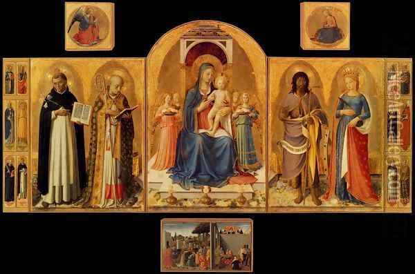 Perugia Altarpiece Oil Painting - Angelico Fra
