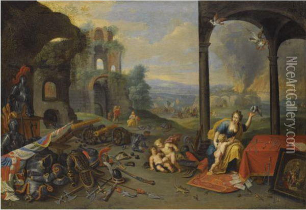 An Allegory Of War Oil Painting - Jan van Kessel