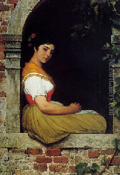 Romantic Thoughts Oil Painting - Eugen von Blaas