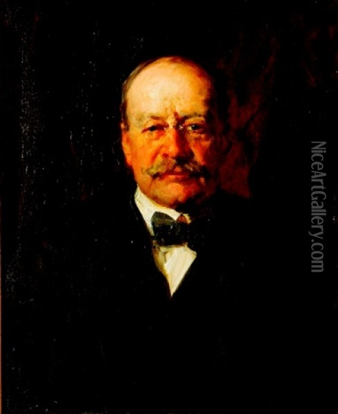 Portrait Of Michael Stirling Grant Oil Painting - Sir John Longstaff