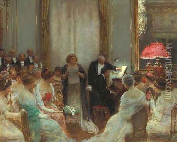 Le Concert prive 2 Oil Painting - Jean-Georges Beraud