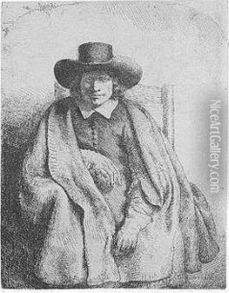 Clement De Jonghe Printseller (b., Holl.272; H.251; Bb.51-c) Oil Painting - Rembrandt Van Rijn