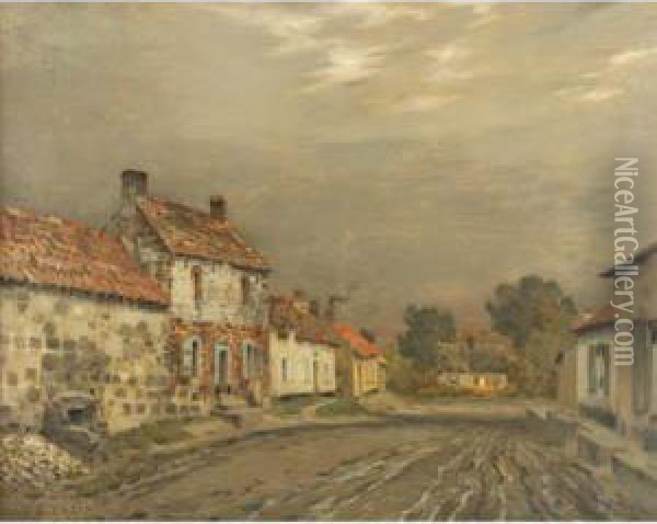 Rue Grise Oil Painting - Jean-Charles Cazin