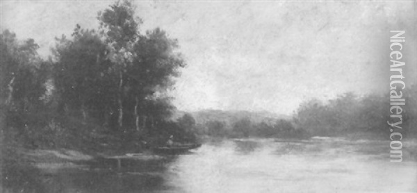 River View Oil Painting - Charles Francois Daubigny