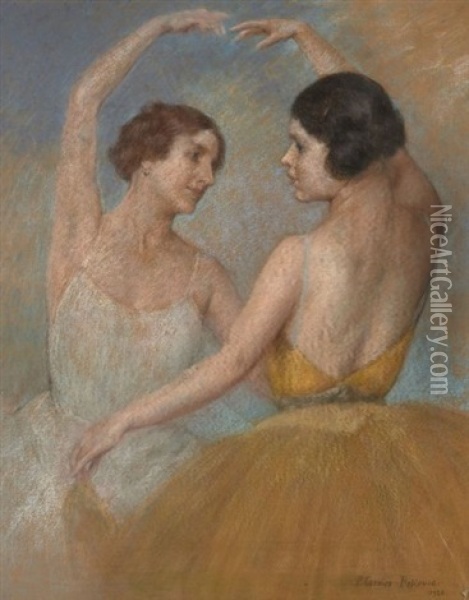 Deux Danseuses Oil Painting - Pierre Carrier-Belleuse