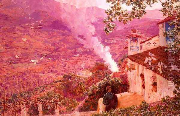 Un palomar en Andalucia Oil Painting - Antonio Munoz Degrain