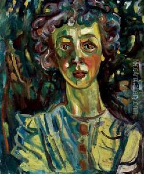Portrait Of Madge Oil Painting - Pegi Nicol Macleod