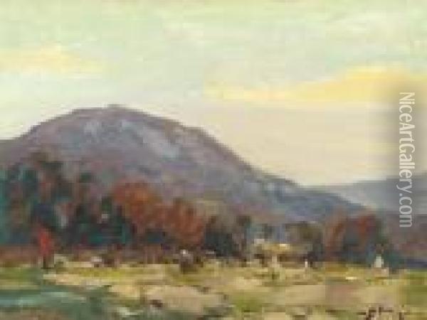 Mountain At Hoosatonic Oil Painting - Chauncey Foster Ryder