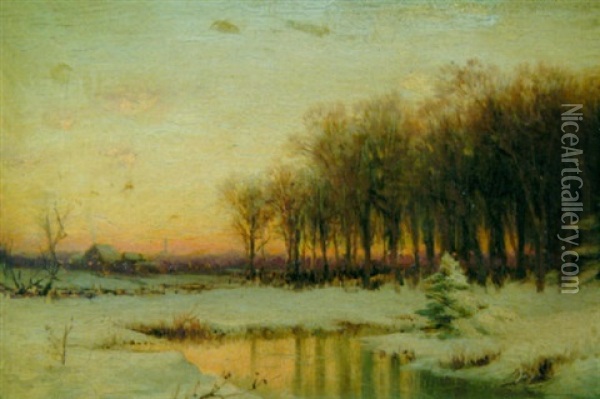 Winter Afternoon Oil Painting - Alfred Thompson Bricher