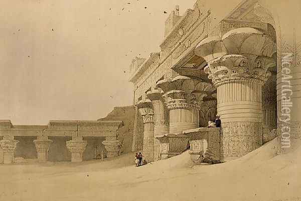 Temple of Horus, Edfu, from Egypt and Nubia, Vol.2 Oil Painting - David Roberts