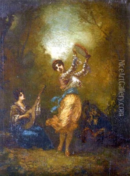 La Danse Orientale Oil Painting - Frederic Borgella