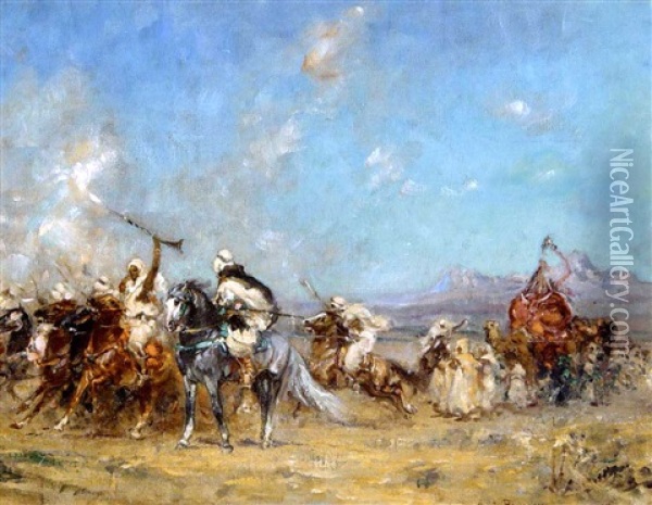 Cavaliers Marocains Oil Painting - Henri Emilien Rousseau