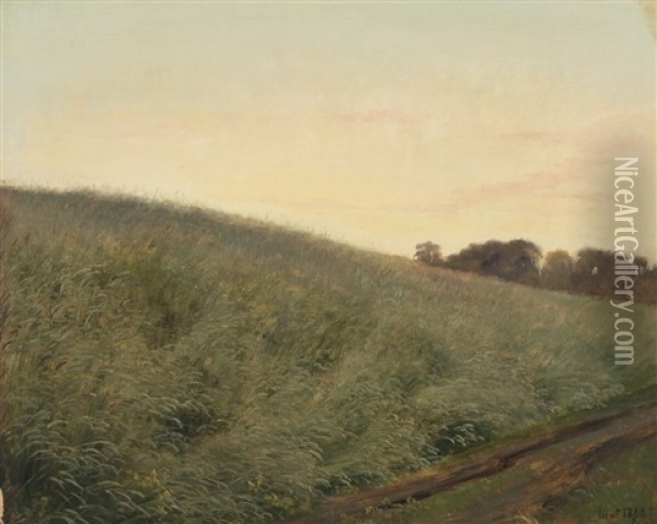 A Landscape Oil Painting - Janus la Cour