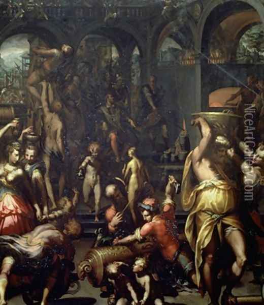The Bronze Foundry 1572 Oil Painting - Francesco (Il Poppi) Morandini