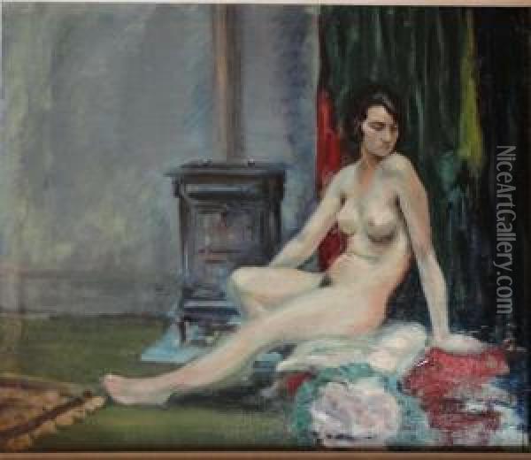 Nudo Oil Painting - Severino Trematore