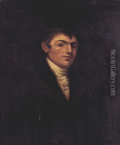 Portrait Of Henry Sheares, United Irishman Oil Painting - Hugh Douglas Hamilton
