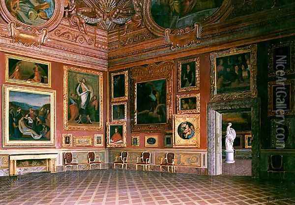 Interior in the Medici Palace Oil Painting - M. Romani