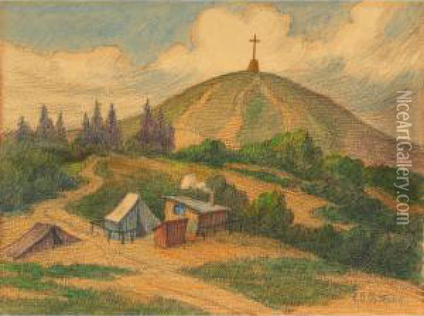 Lone Mountain Oil Painting - Alice Brown Chittenden