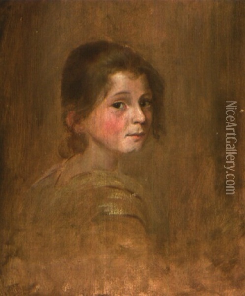 Lotte Von Horn Als Junges Madchen Oil Painting - Franz Seraph von Lenbach