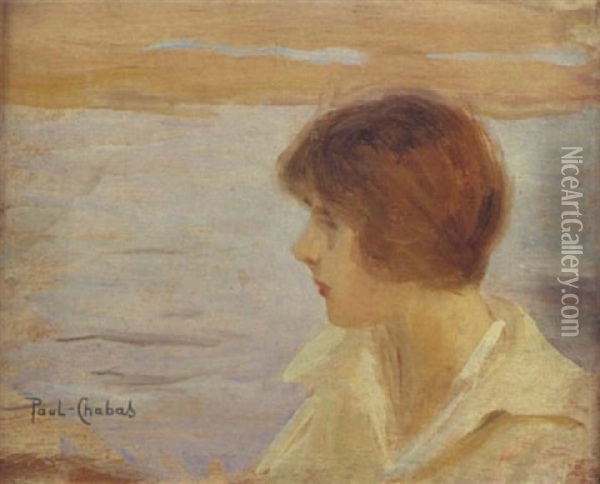 Jeune Fille Devant La Mer Oil Painting - Paul Emile Chabas