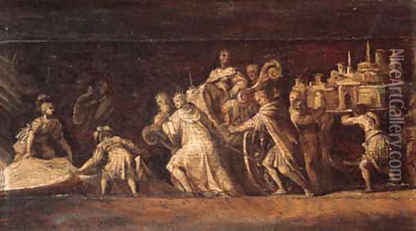 Triumphal processions Oil Painting - Polidoro Da Caravaggio (Caldara)