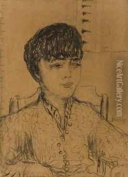 Portrait De Madame Nana Winding Oil Painting - Pierre Bonnard