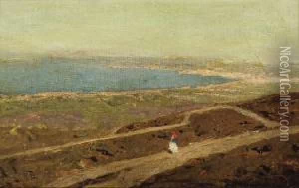 Lonely Walk Down The Coast Oil Painting - Vasily Polenov