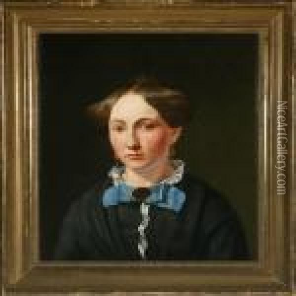 Portrait Of The Artist's Sister-in-law Oil Painting - Wilhelm Marstrand