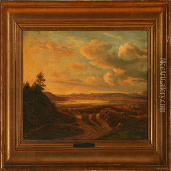 Moor Landscape Oil Painting - F. C. Kiaerskou