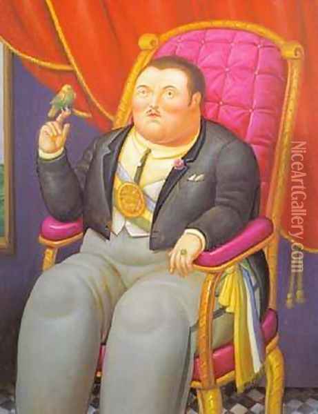 The President 1995 Oil Painting - Fernando Botero