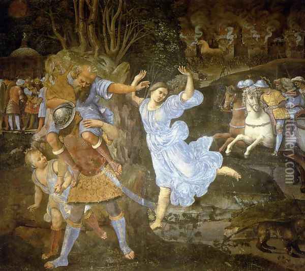 Flight of Aeneas from Troy 1507-10 Oil Painting - Girolamo Genga