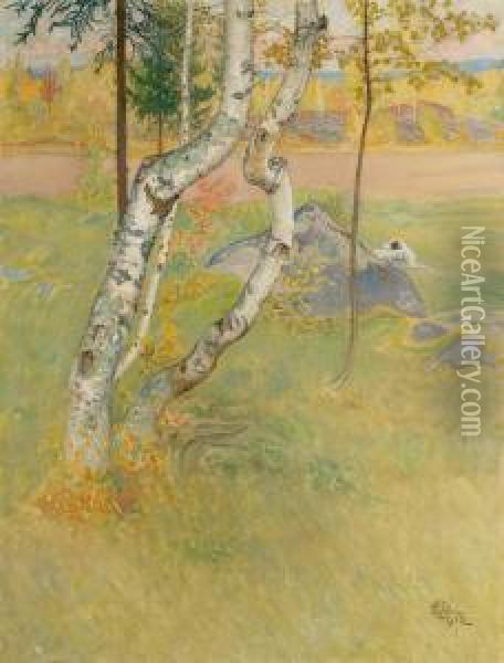 Bjorkarna Oil Painting - Carl Larsson