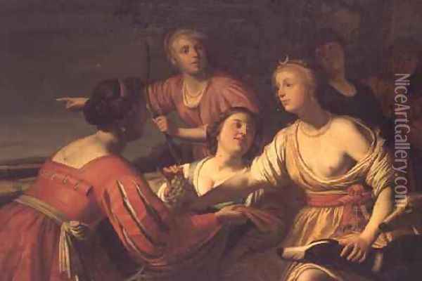 Diana and her Nymphs Oil Painting - Gerrit Van Honthorst