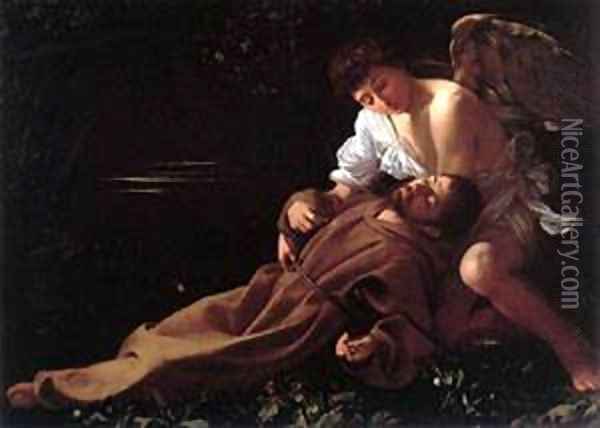 St Francis in Ecstasy Oil Painting - Michelangelo Merisi Da Caravaggio