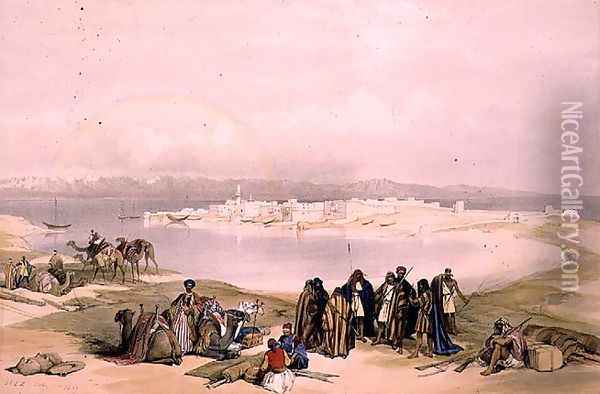 Suez, February 11th 1839, plate 124 from Volume III of The Holy Land, engraved by Louis Haghe 1806-85 pub. 1849 Oil Painting - David Roberts