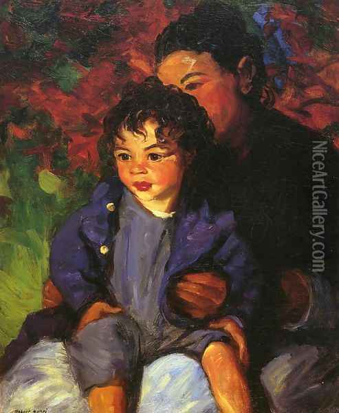 Sammy And His Mother Oil Painting - Robert Henri