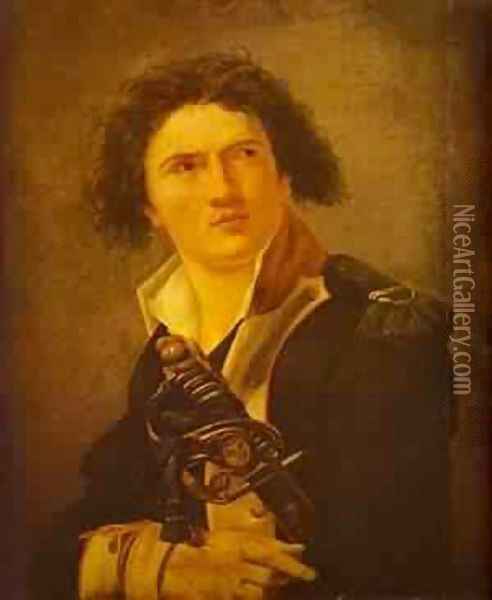 Portrait Of Lazre Hoche 1793 Oil Painting - Jacques Louis David