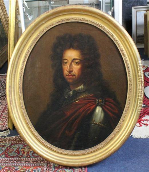 Head And Shoulder Portrait Of William Iii Oil Painting - Sir Godfrey Kneller