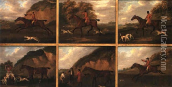 Hunting Vignettes Oil Painting - John Nost Sartorius