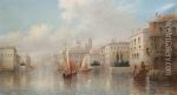 A Pair Of Venetian Capriccio Scenes Oil Painting - James Salt