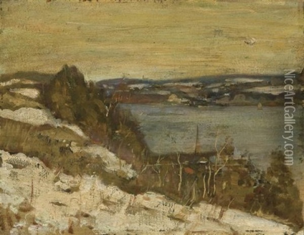 Breton Dresser, Rochefort-en-terre, Brittany (+ 3 Others; 4 Works) Oil Painting - Alson Skinner Clark