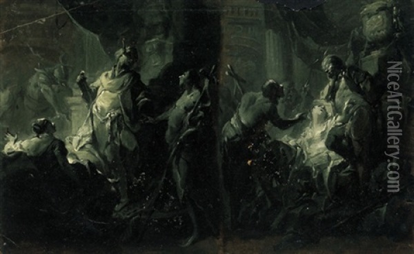 Altargemalde (+ 8 Others; 9 Works) Oil Painting - Franz I Sigrist