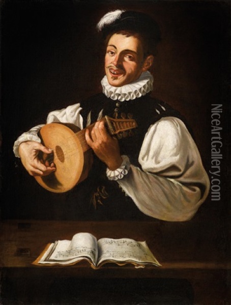 A Lute Player Oil Painting -  Caravaggio